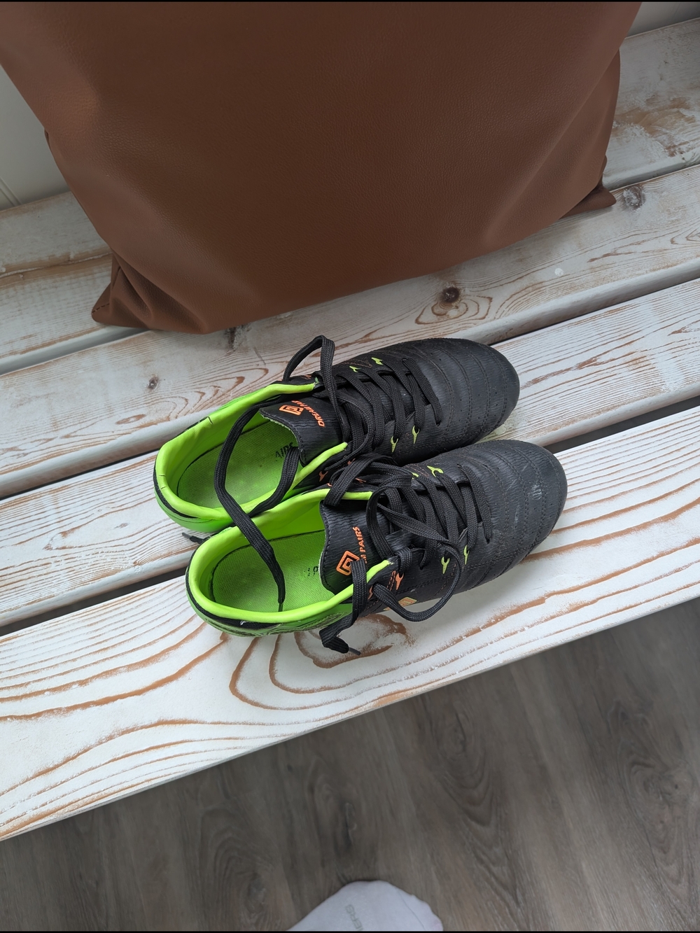 Dream Pairs Black and Neon Green Kids Athletic Shoes